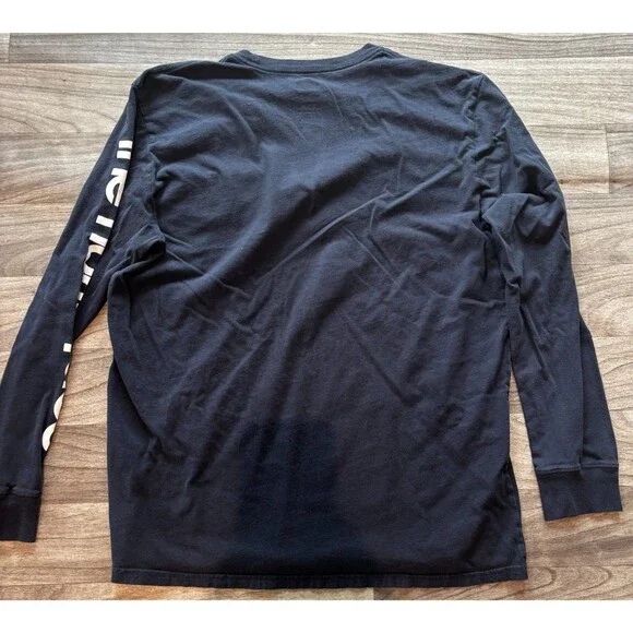 The North Face Men's XL Long Sleeve T-Shirt Blue Box Logo Graphic Sleeve Hit Te - Picture 2 of 5